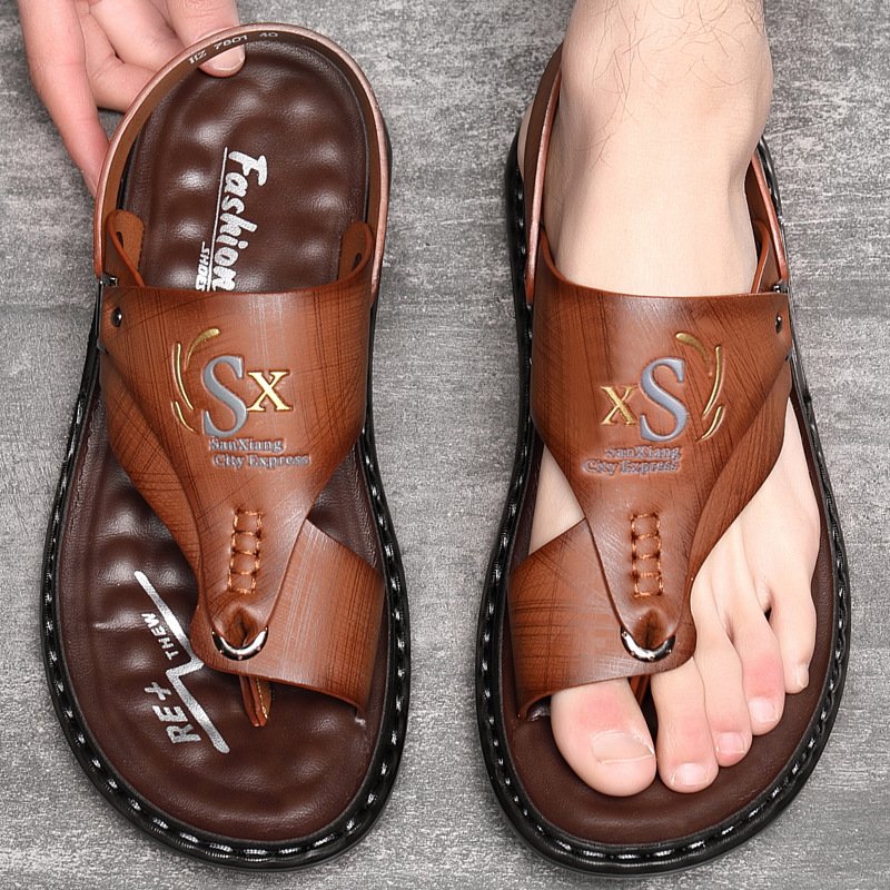Men's Fashion Latex Soft Bottom Flip Sandals - Image 5